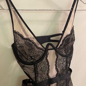 xs victoria secret mesh bustier top